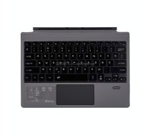 1089DC-RU Russian Backlit Magnetic Bluetooth 3.0 Keyboard for Microsoft Surface Pro 7 / 6 / 2017 / 4 / 3(Grey)