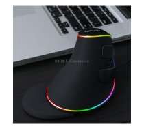 DELUX M618 Plus RGB Wired Optical Mouse Ergonomic Vertical Mouse 4000DPI