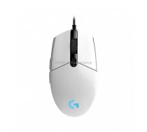 Logitech G102 6-keys RGB Glowing 6000DPI Five-speed Adjustable Wired Optical Gaming Mouse, Length: 2m (White)