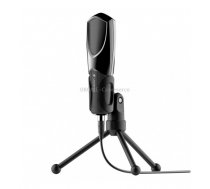 Yanmai Q3 USB 2.0 Game Studio Condenser Sound Recording Microphone with Holder, Compatible with PC and Mac for Live Broadcast Show, KTV, etc.(Black)