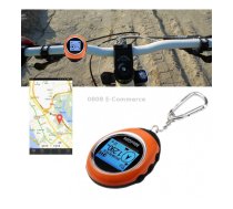 Keychain Handheld Mini GPS Navigation USB Rechargeable Location Finder Tracker for Outdoor Travel Climbing(Orange)