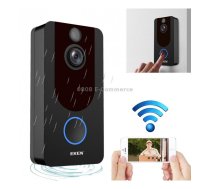 V7 Standard Edition 1080P Full HD Weather Resistant WiFi Security Home Monitor Intercom Smart Phone Video Doorbell without Dingdong Machine, Support Two-way Audio, PIR Motion Detection,     Night Vision