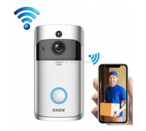 V5 Smart Phone Call Visual Recording Video Doorbell Night Vision Wireless WiFi Security Home Monitor Intercom Door Bell, Standard(Silver)