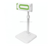 Telescopic Adjustment Live Frame Desktop Tablet Mobile Phone Bracket, Specification: K05 Flat Plate (White Green)