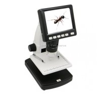 500X 5 Mega Pixels 3.5 inch LCD Standalone Digital Microscope with 8 LEDs, Support TF Card up to 32G (DMS-038M)(White)