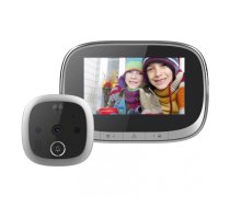 SF550 4.3 inch Screen 1.0MP Security Digital Door Viewer with 12 Polyphonic Music, Support PIR Motion Detection & Infrared Night Vision & 145 Degrees Wide Angle & TF Card     (Black)