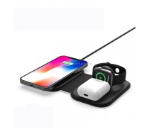 F20 3 in 1 15W Multi-function Magnetic Folding Wireless Charger for iPhone Series & Apple Watches & AirPods(Black)