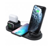 HQ-UD15-upgraded 6 in 1 Wireless Charger For iPhone, Apple Watch, AirPods and Other Android Phones(Black)