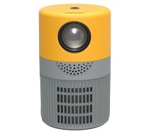 T400 100 inch Screen 3000 Lumens LED Mini Projector, Plug Type:EU Plug(Grey Yellow)