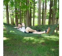 Portable Outdoor Camping Full-automatic Nylon Parachute Hammock with Mosquito Nets, Size : 290 x 140cm (Camouflage)