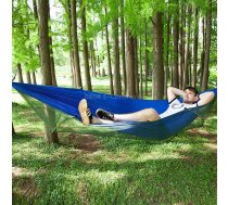 Portable Outdoor Camping Full-automatic Nylon Parachute Hammock with Mosquito Nets, Size : 290 x 140cm (Blue)