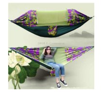 Outdoor Camping Mosquito-Proof Shade Hammock Parachute Cloth Printed Mosquito Net Hammock, Size: 275X145cm(Maple Leaf)