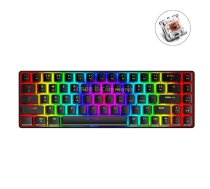 ZIYOU LANG T8 68 Keys RGB Luminous Gaming Mechanical Keyboard, Cable Length:1.6m(Black Tea Shaft)