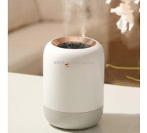 M09 Dual Nozzles Air Humidifier LED Digital Display UV Sterilization Portable Car Humidifier, Product specifications: Rechargeable Type(White)