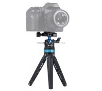 PULUZ Pocket Mini Adjustable Metal Desktop Tripod Mount with 360 Degree Ball Head for DSLR & Digital Cameras, Adjustable Height: 11-20.2cm(Blue)