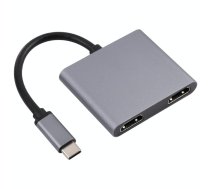 2 in 1 USB-C / Type-C to 2 x HDTV Ports HUB Adapter