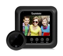 W5 2.4 inch Screen 2.0MP Security Camera No Disturb Peephole Viewer Doorbell, Support TF Card / Night Vision / Video Recording(Black)