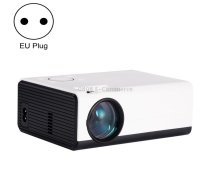 T01 800x480 2200 Lumens Mini LCD Digital Projector, Basic Version, EU Plug(White Black)