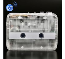 Tonivent TON007T Portable Bluetooth Tape Cassette Player, Support FM / Bluetooth Input and Output(Transparent)