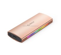 ORICO M2R2-G2-RG 10Gbps Multi-Color Glowing RGB Gaming Style M.2 NVMe SSD Enclosure(Gold)