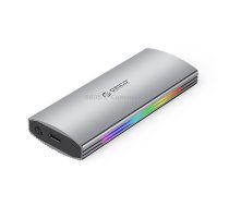 ORICO M2R2-G2-SV 10Gbps Multi-Color Glowing RGB Gaming Style M.2 NVMe SSD Enclosure(Silver)