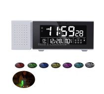 TS-P30 Multifunctional Night Light Alarm Digital Clock with FM Radio & Temperature / Humidity Display & IR Sensor Function(White)