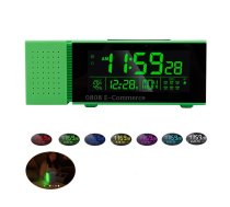 TS-P30 Multifunctional Night Light Alarm Digital Clock with FM Radio & Temperature / Humidity Display & IR Sensor Function(Green)