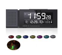 TS-P30 Multifunctional Night Light Alarm Digital Clock with FM Radio & Temperature / Humidity Display & IR Sensor Function(Black)