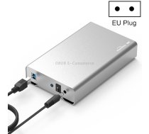 Blueendless U35Q 3.5 Inch Full Metal Mobile Hard Disk Box Type-C/Usb3.0 SATA Serial Desktop PC External Hard Disk Box EU Plug (USB 3.0)