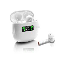 J3 Pro TWS Hifi Wireless Bluetooth 5.2 Earphone LED Display Waterproof Sports Gaming Headset Noise Earbuds(White)