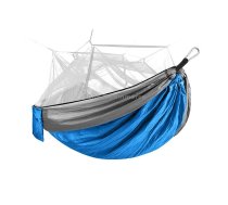 Encryption Mosquito Net Hammock Outdoor Camping Anti-Mosquito Net Gauze Hammock, Size: 260x140cm(Dark Blue Grey)