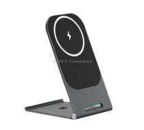 Y56 15W Folding Magnetic Wireless Charging Stand for iPhone 12 and Above(Black)