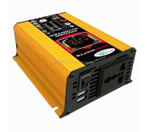 Tang III Generation 12V to 220V 6000W Modified Square Wave Car Power Inverter with LCD Display & Dual USB(Yellow)