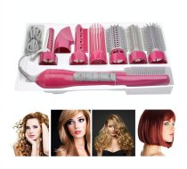 8 in 1 Professional Hair Dryer Hair Curler for Hotel Travel With Comb Powerful Hairdryer(Rose red)