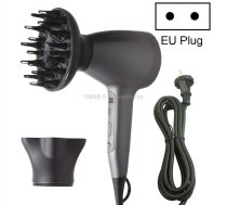 Lescolton 9809 Household Smart High-power Cold Hot Wind Leafless Negative Ion Hair Dryer with Hair Comb, Plug Type:EU Plug(Black)