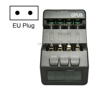 OPUS Smart Battery Charger Multifunctional Measuring Internal Resistance Backlight Charger, EU Plug, Model: BT-C700