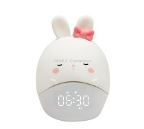 Cartoon Animal LED Smart Alarm Clock Bedside Mini Sleeping Lamp(Son Rabbit)
