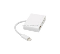 NK-103C 4 In 1 8 Pin to HDMI Multi-function Mobile Phone Converter Adapter (White)