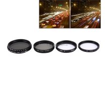 JUNESTAR 4 in 1 Proffesional 37mm Lens Filter(CPL + UV + ND2-400 + Star 8) for GoPro & Xiaomi Xiaoyi Yi Sport Action Camera