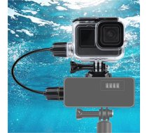 For GoPro HERO10 Black / HERO9 Black 30m Charging Waterproof Housing Case with Buckle Basic Mount & Screw