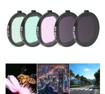 JSR Round Housing 5 in 1 UV+NIGHT+ND1000+ND64+16X Macro Lens Filter for GoPro HERO8 Black