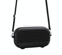 New Rixing NR-3000M Bluetooth 5.0 Portable Karaoke Wireless Bluetooth Speaker with Microphone & Shoulder Strap(Black)