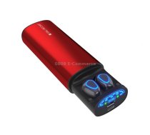 JAKCOM TWS2 Bluetooth 5.0 2 In 1 True Wireless Bluetooth Earphone Power Bank(Red)