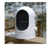 600W Winter Mini Electric Warmer Fan Heater Shaking Head Desktop Household Radiator Energy Saving, EU Plug (White)