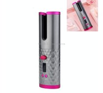 USB Charging Automatic Hair Curler Portable Mini Wireless Multi-function Curling Iron with LCD Display (Grey)