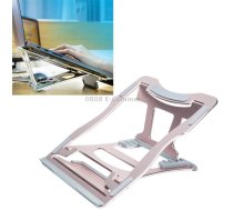 Aluminum Alloy Cooling Holder Desktop Portable Simple Laptop Bracket, Six-stage Support, Size: 21x26cm (Rose Gold)