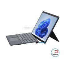 For Microsoft Surface Pro 8 Tablet Colorful Backlight Bluetooth Keyboard Leather Case with Pen Slot