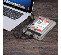 ORICO 3139U3 3.5 inch SATA HDD USB 3.0 Micro B External Hard Drive Enclosure Storage Case(Transparent)