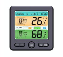 Indoor Color Digital Display Thermometer & Hygrometer Household Large-Screen Electronic Clock(TS-6211-B)