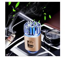 2 in 1 Car Negative-ion Aromatherapy Air Purifier Humidifier + Dual USB Port Car Charger (Gold)